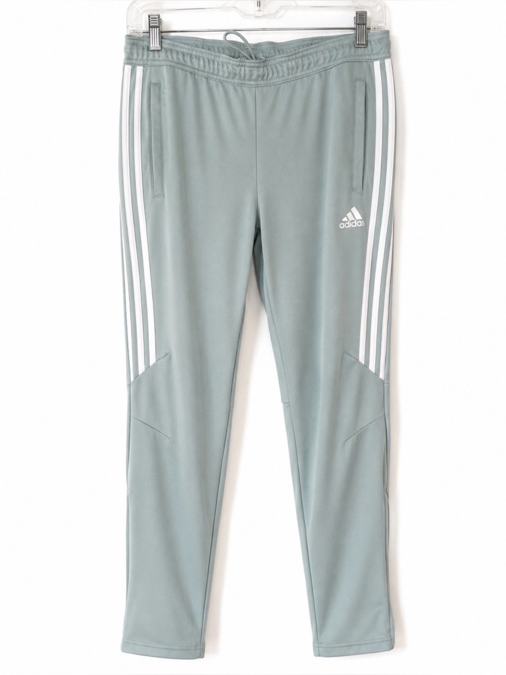 adidas climacool track pants Sage Green Joggers with White Stripes size large